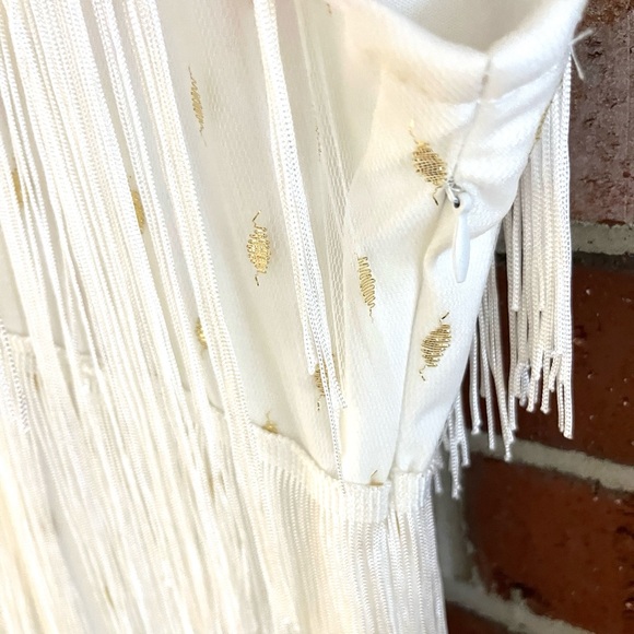 Spirit Silver Fringe V-Neck Mini Dress - Picture 6 of 10